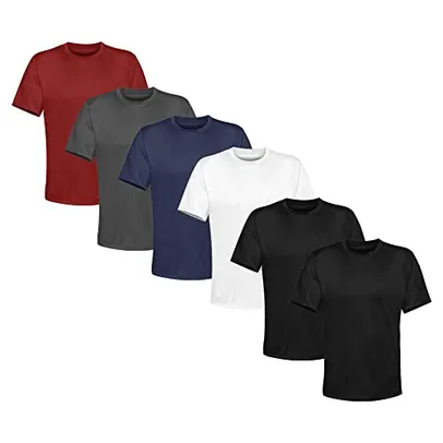 Kit 6 Camisetas Masculina Lisa Algodão Qualidade