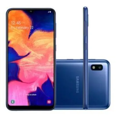 Samsung Galaxy A10 Azul 32GB, Tela Infinita de 6.2" | R$639