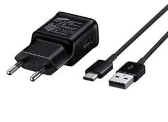 [Prime] Carregador Samsung EP-TA20BBBCGBR Fast Charge Tipo C c/ Cabo Preto | R$ 45,44