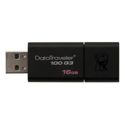 Pen Drive Kingston DataTraveler USB 3.0 16GB - DT100G3/16GB - R$ 25
