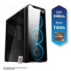 PC Gamer AMD Ryzen 5 3400G 16GB SSD 240GB Fonte 500W | R$2483