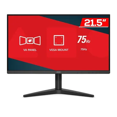 Monitor AOC B1 21.5" LED 6,5ms 75Hz FHD LowBlue Mode/FlickerFree VGA/HDMI, 22B1HM5