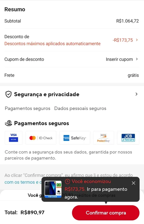 Imagem na descrição da promoção