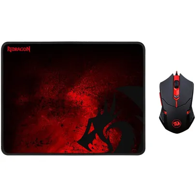 Combo Gamer Redragon Mouse Centrophorus M601 + Mouse Pad Gamer | R$88