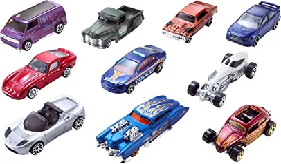 Hot Wheels Pacote 10 Carros Sortidos Modelo Pode Variar Mattel Multicor - 1 (UM) PACOTE SORTIDO SEM 