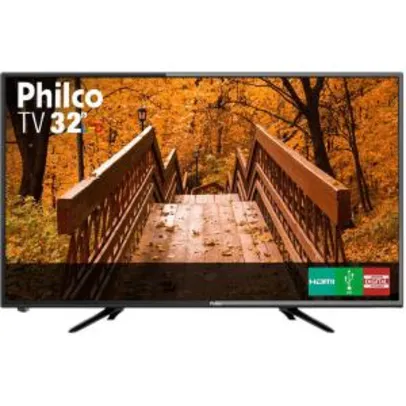 [AME] TV LED 32" Philco PTV32B51D Resolução HD com Conversor Digital 2 HDMI 2 USB Recepção Digital - R$720 (ou R$600 com Ame)