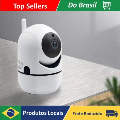 Babá Eletrônica Câmera Sem Fio Visão Noturna Infravermelho Vigilância Automatico Indoor Mo