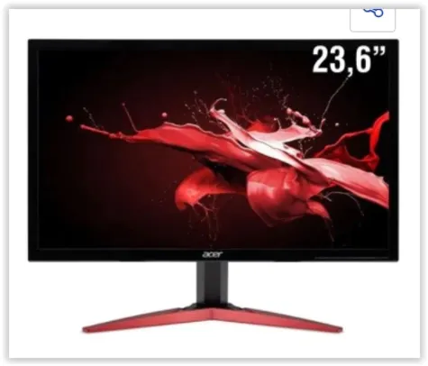 Monitor Gamer Acer KG241Q-S 23.6' 0.5 MS 165hz | R$ 1095