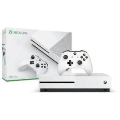 Console Xbox One S - 1TB, 4k, Controle Wireless, Cabo HDMI - Branco, Slim | R$1180