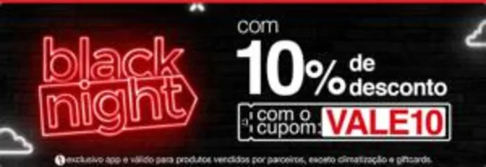 [APP Americanas] 10% de desconto em produtos vendidos por parceiros