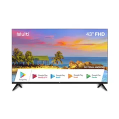 (AME R$923,43) Smart TV Dled 43” FHD Multi Android 3 HDMI 2 USB - TL046M