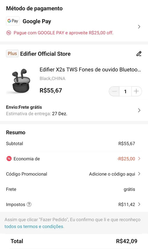 Imagen na descrição da promoção