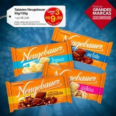 [Americanas - Loja Física] Tablete Neugebauer 95g/100g 'Leve 3 por R$ 9,99'