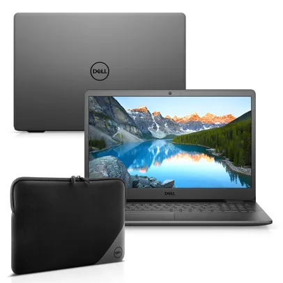 Kit Notebook Dell Inspiron i3501-U25PC 15.6 HD 10ª Geração Intel Core i3 4GB 256GB ssd Linux Preto + Capa