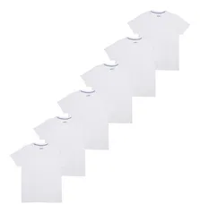 Kit Com 6 Camisetas X-temp Hanes 2535 Branco - R$57