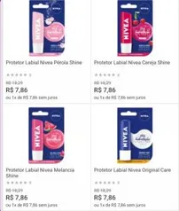 [App] Protetor Labial Nivea Cereja Shine - Hidratação Profunda 4,8g | R$ 8