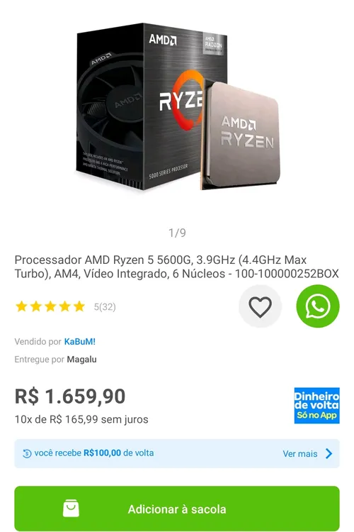 Imagem na descrição da promoção