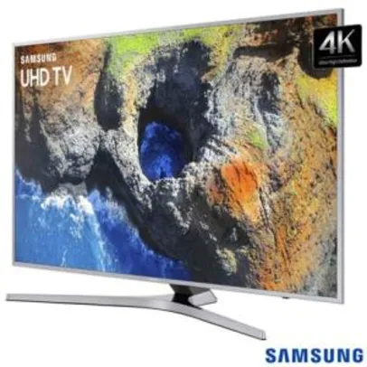 Smart TV 4K Samsung LED 55” com Smart Tizen e Wi-Fi - UN55MU6400GXZD - SGUN55MU64PTA_PRD - R$3003