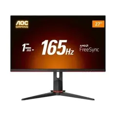 (APP) Monitor Gamer Aoc 27" Full HD, 165Hz, 1Ms, Displayport, HDMI E VGA, Ajuste De Altura - 27g2s/bk