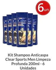 Shampoo Clear Men Anticaspa 6und (200ml) por R$ 58,00