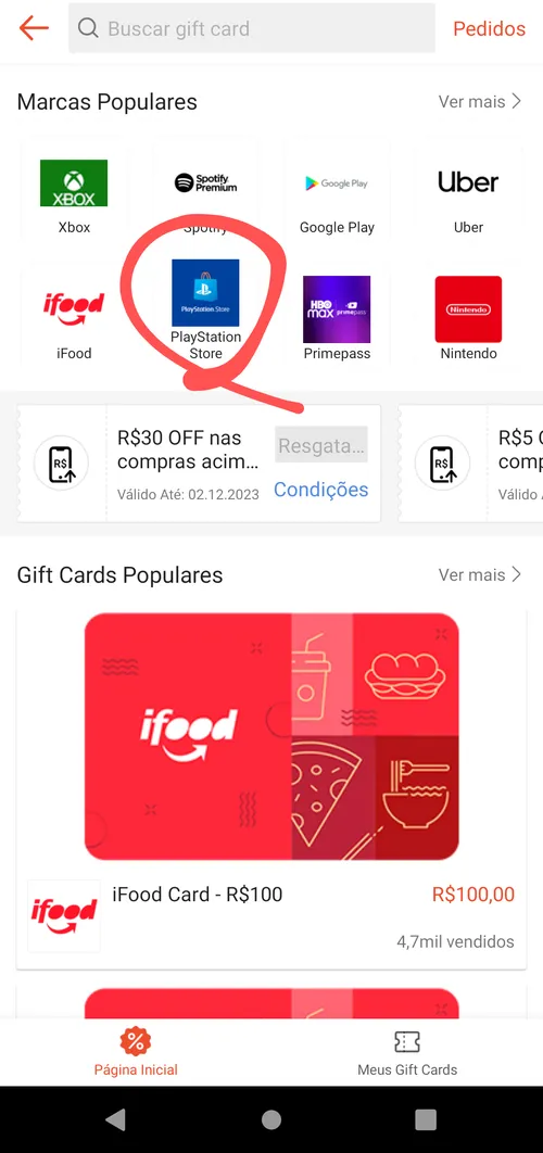 Imagem na descrição da promoção