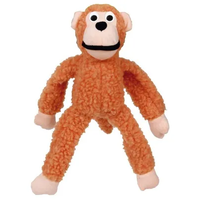 Brinquedo Mordedor Pelucia Pet Macaco Md Laranja Jambo