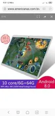 10.1 Polegadas Jogo Hd Tablet Computer Pc Android 8.0 6 + 64gb Dual Camera Tablet