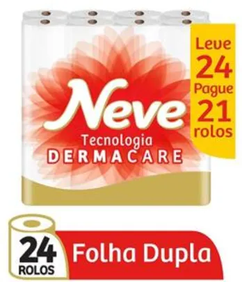 [PRIME] Neve Papel Higiênico Toque de Seda, 24 Rolos | 22,90