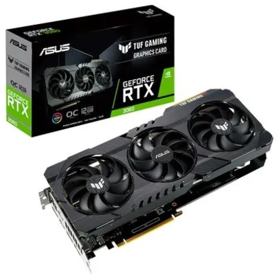 Placa de Vídeo ASUS TUF RTX 3060 O12G V2 Gaming LHR, 15 Gbps, 12GB GDD