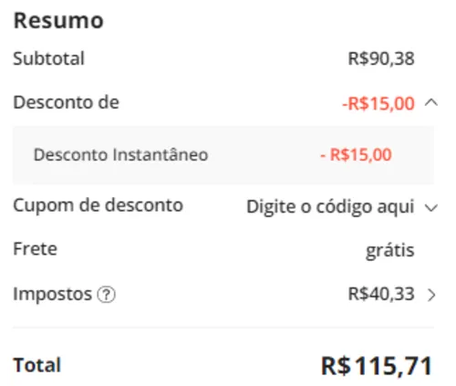 Imagem na descrição da promoção