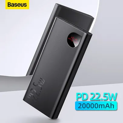 Baseus 22.5w power bank 20000mah portátil