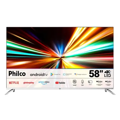 Smart TV Philco 58" PTV58G7PAGCSBL 4K UHD LED Dolby Audio Android TV