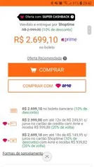 [CC Shoptime /R$ 2167 AME] Smartphone Samsung Galaxy S10 128GB R$ 2699