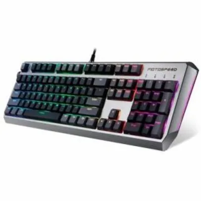 Teclado Mecânico Gamer Motospeed CK80, RGB, Switch Silver, ANSI | R$200