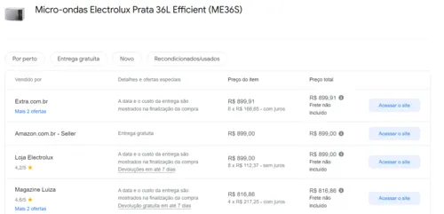 Imagem na descrição da promoção