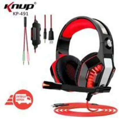 Fone Gamer Headset Knup Microfone 7.1 KP-491 | R$178