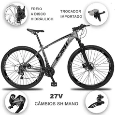 Bicicleta 27 Marchas Aro 29 KSW XLT Câmbio shimano Altus Freio Hidráulico MTB