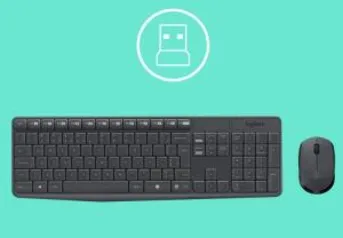 [PRIME] Combo Teclado e Mouse sem fio Logitech MK235 Layout ABNT2 | R$109