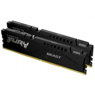 Memória DDR5 Kingston Fury Beast EXPO CL36, 16GB (2x8GB), 6000Mhz, Black, KF560C36BBEK2-16