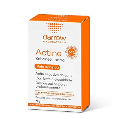 Actine Sabonete Barra, pele oleosa a acneica, Darrow - 70g, Darrow, 70g