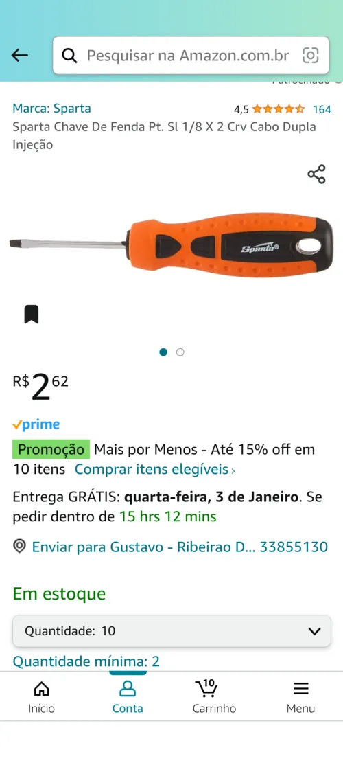 Imagem na descrição da promoção