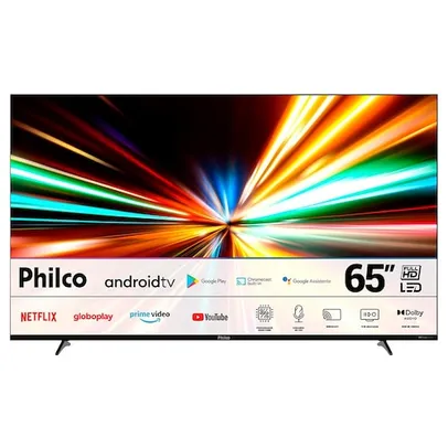 Smart TV LED 65 4K Philco PTV65G10AG11SK Android TV, Dolby Audio, HDR e Processador Quad-core