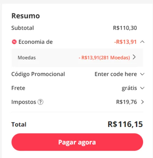 Imagem na descrição da promoção