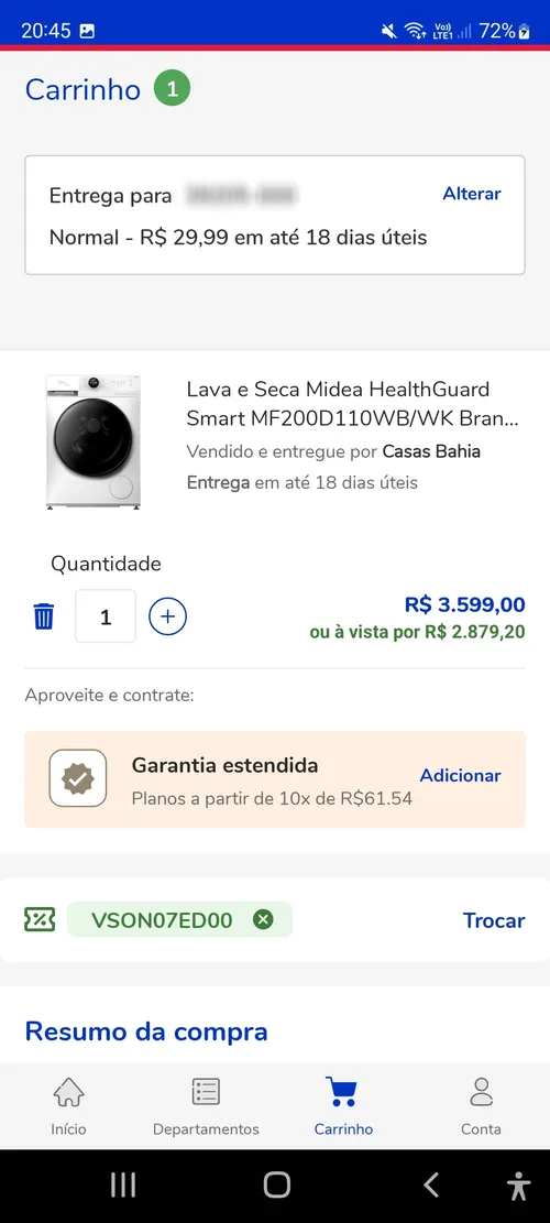 Imagem na descrição da promoção