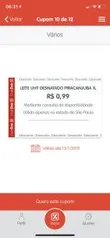 [APENAS SP] [CLUB DIA] Leite Desnatado Piracanjuba R$ 0,99