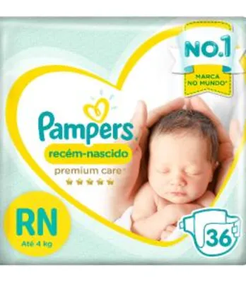 Fraldas Pampers Recém-Nascido Premium Care Rn 36 Unidades | R$ 29