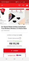 For Xiaomi Redmi Airdots S Earphone True Wireless Wireless 5.0 Stereo Bass | R$ 95