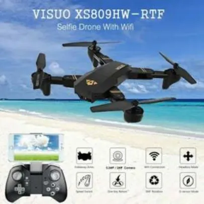 [Tomtop] Drone visuo XS809HW com 3 baterias - R$147