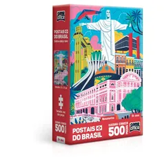 Postais do Brasil: Monumentos - Quebra Cabeça Nano - 500 peças - Toyster Brinquedos