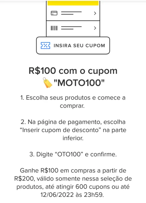 Imagem na descrição da promoção